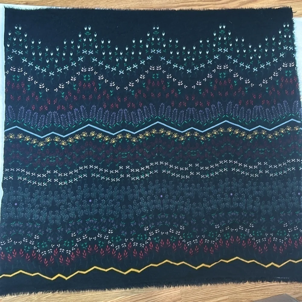 Zara Oversized dark meadow wildflower scarf / shawl multi new w tags
